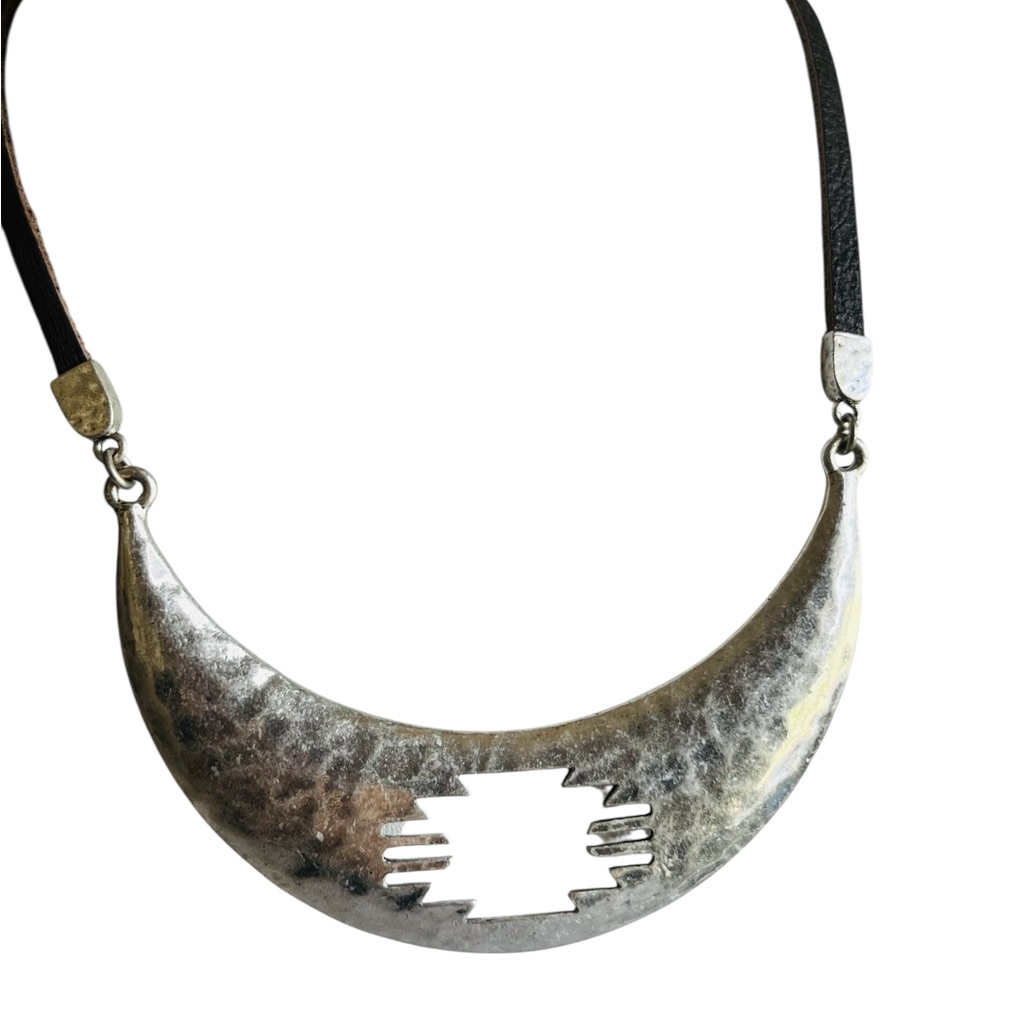Lucky Brand Hammered Silver CutOut Necklace 72